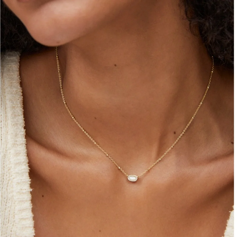 NWT Mini Elisa Gold Satellite Short Pendant Necklace - Picture 2 of 3